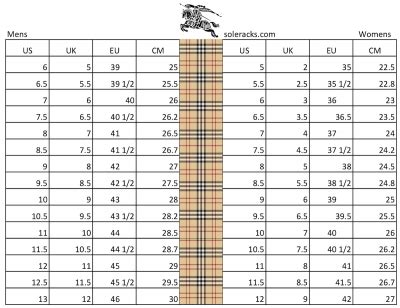 burberry size 30|Burberry sizing chart.